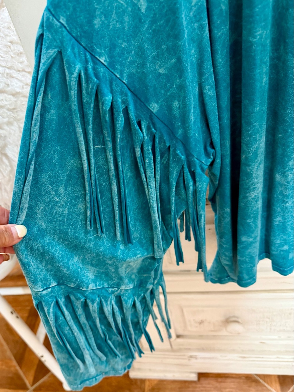 Turquoise Fringe Two-Piece Set - Picture 2 of 4
